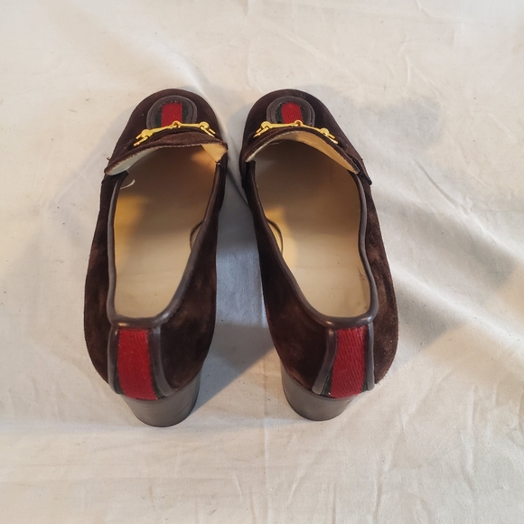 Vintage GUCCI Women’s Size 36 Brown Suede Heel Loafers - Picture 5 of 9
